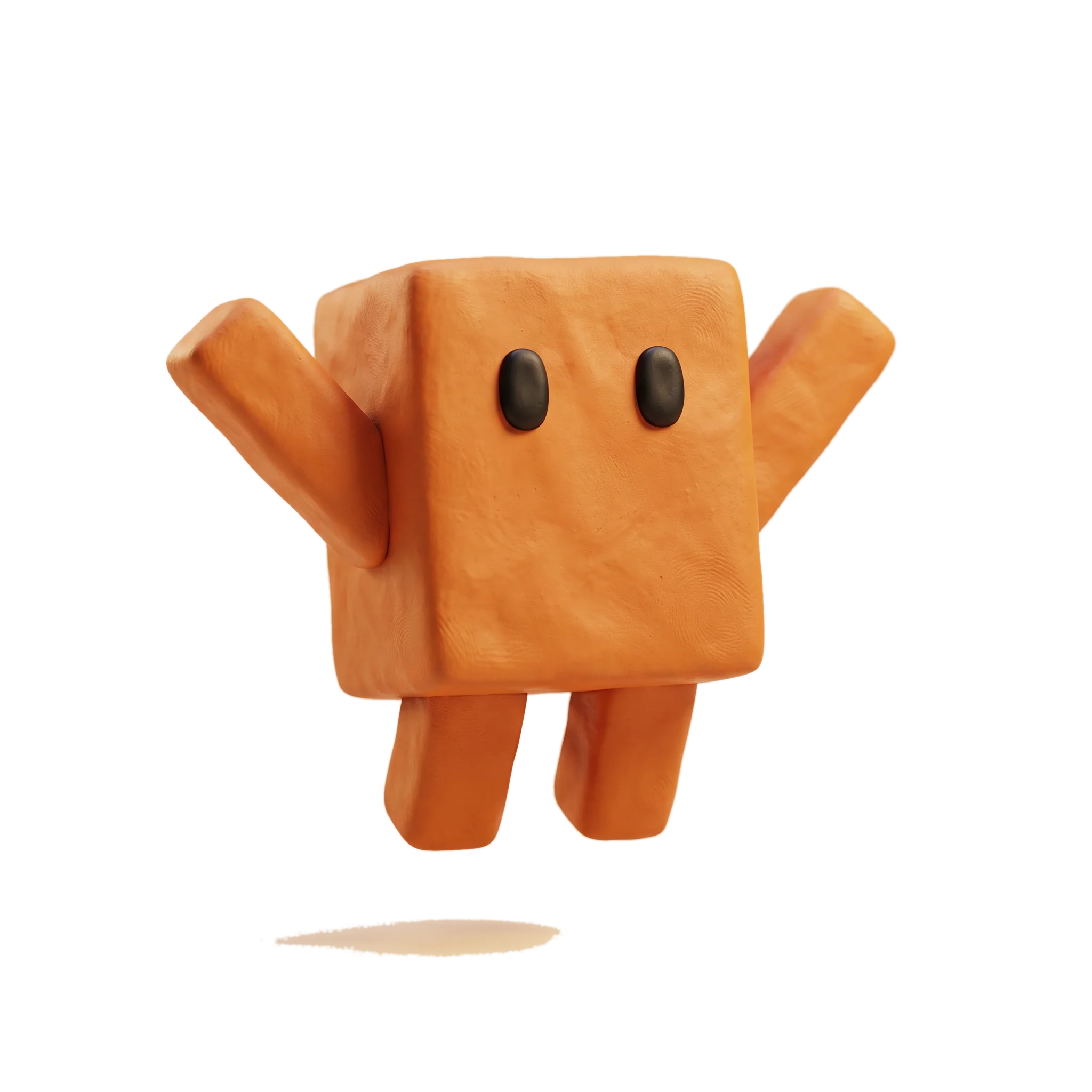 The PeachDesk mascot celebrating
