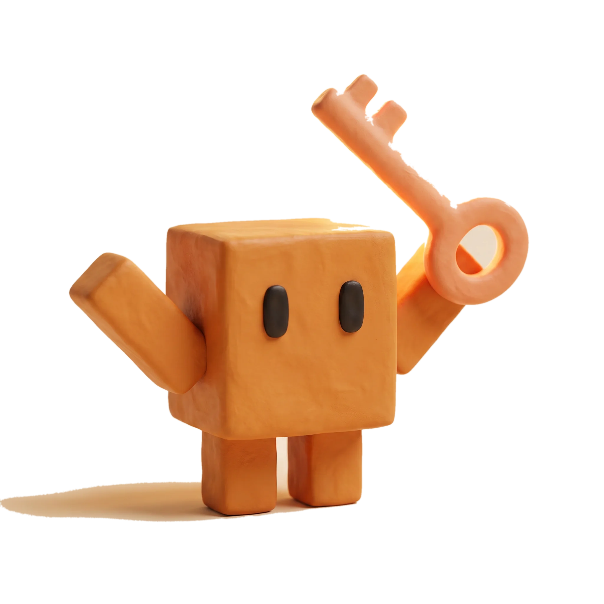 The PeachDesk mascot holding a set of provider keys