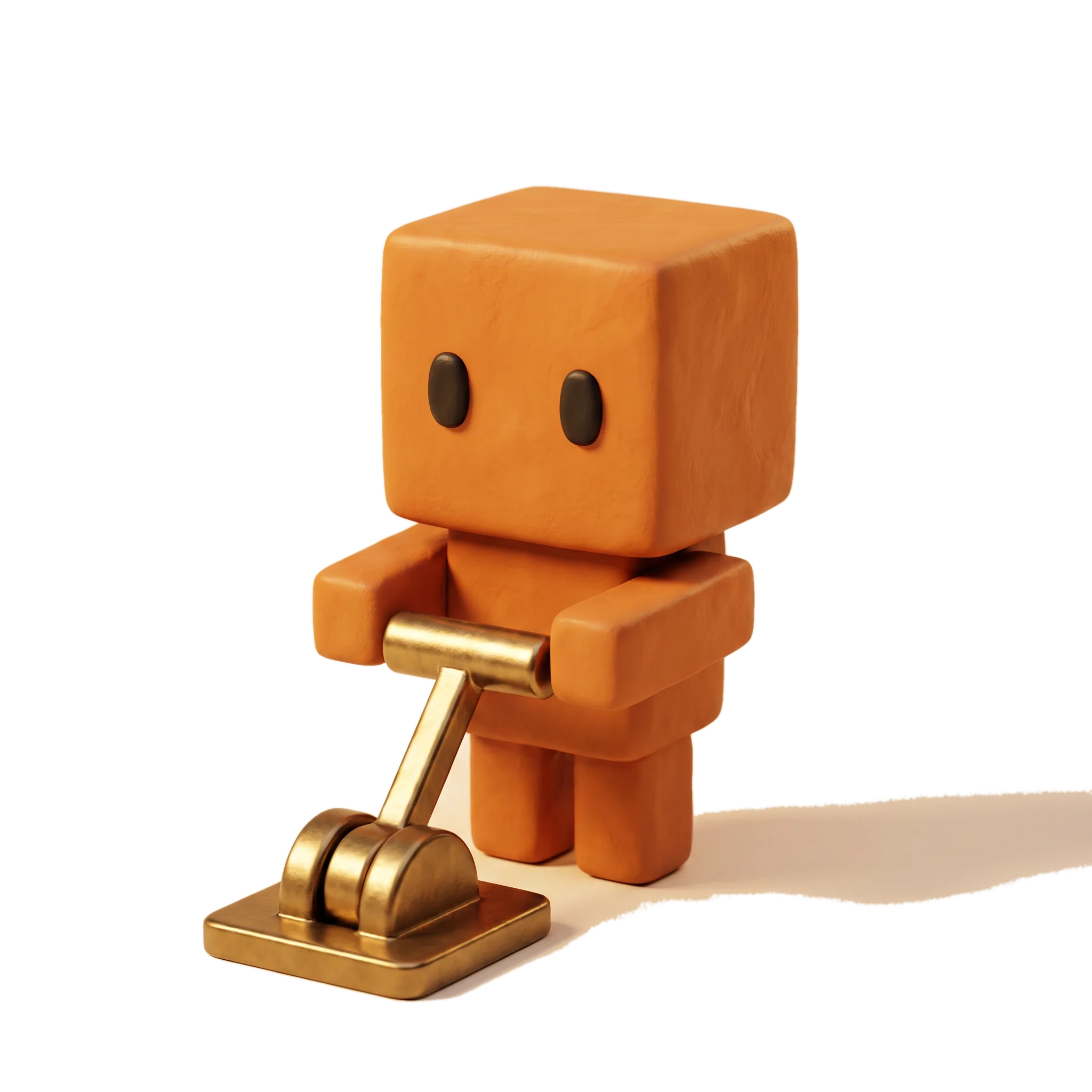 The PeachDesk mascot pulling a lever to switch a pipeline stage between Frontier mode and Local mode