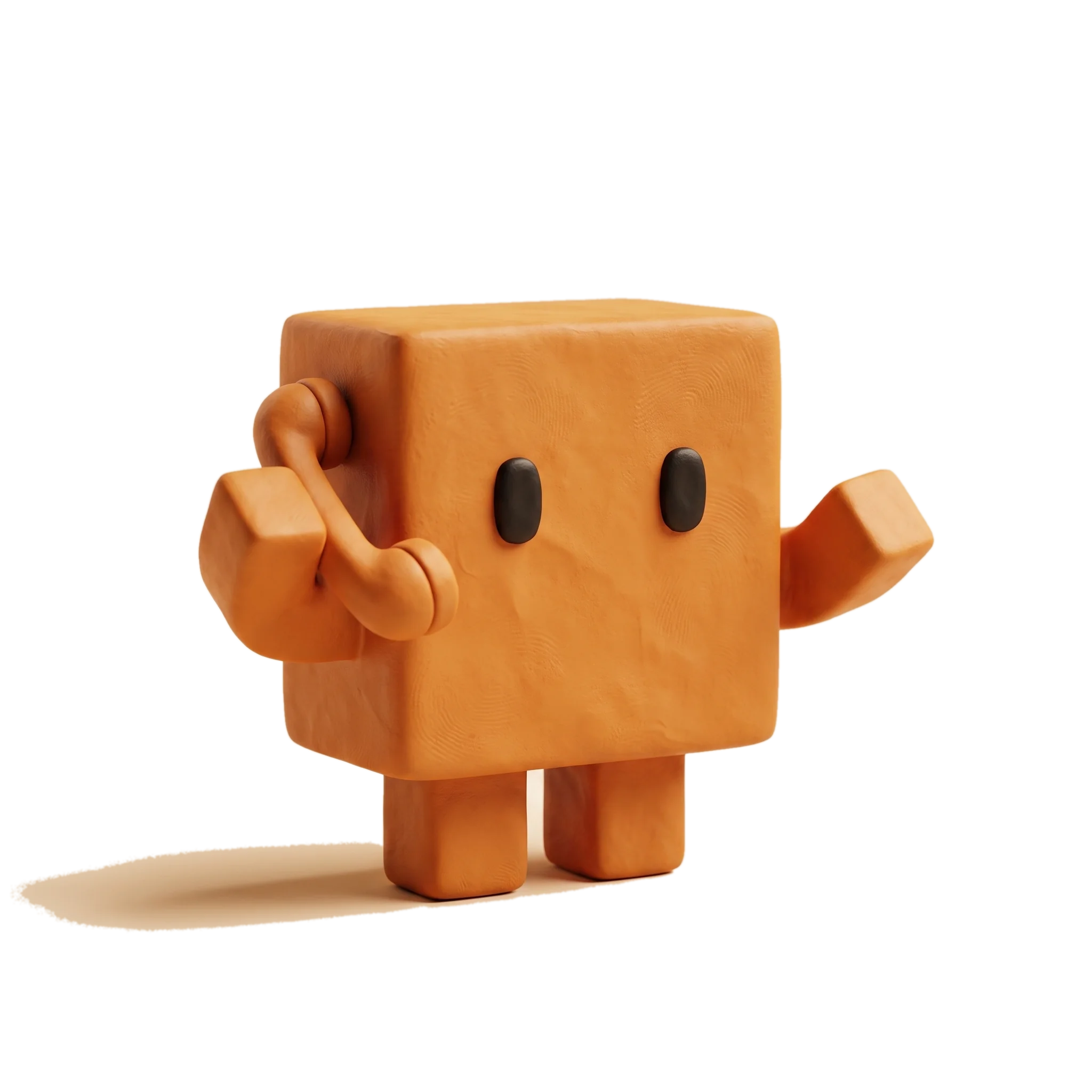 The PeachDesk mascot holding a phone, representing operator control over outbound calling campaigns